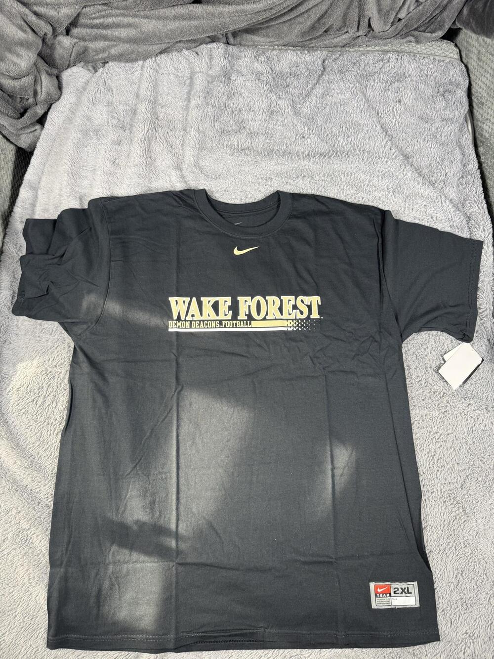 Wake Forest Demon Deacons Shirt Mens 2XL Black NCAA Football Nike Graphic Tee